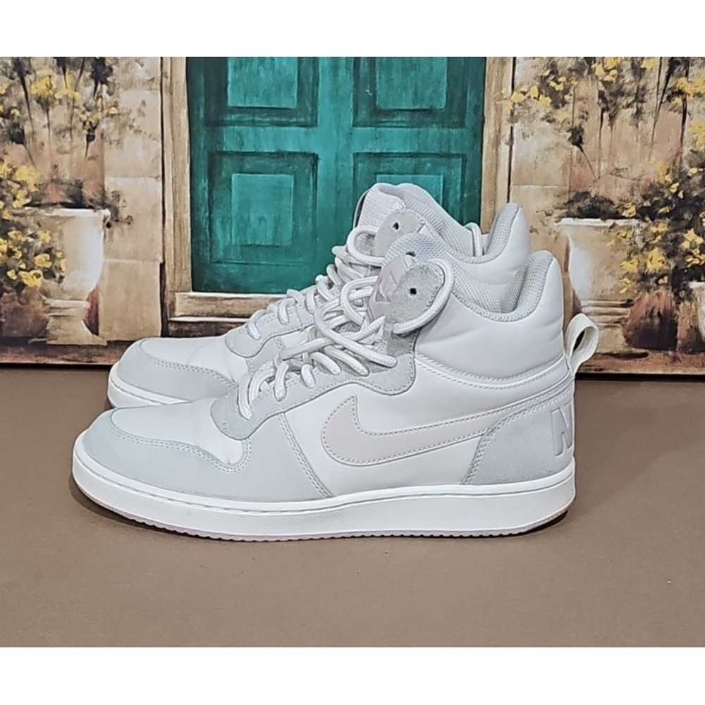 Nike Ivory Court Borough Mid Women's Sneakers 844907-101 Beige Tan 9